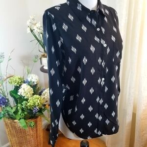 Forever  21 sz x sm blouse, shirt  black